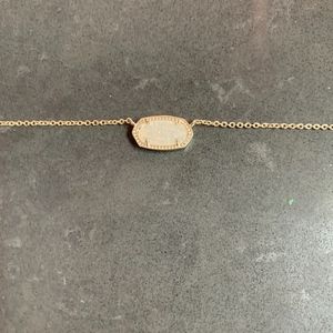 Kendra Scott White Crystal Pendant Necklace